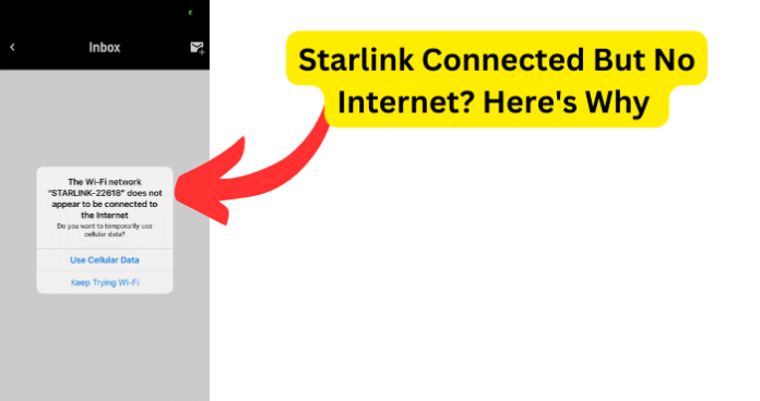 Starlink Connected But No Internet