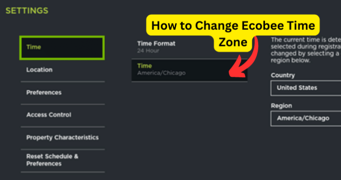 How to Change Ecobee Time Zone